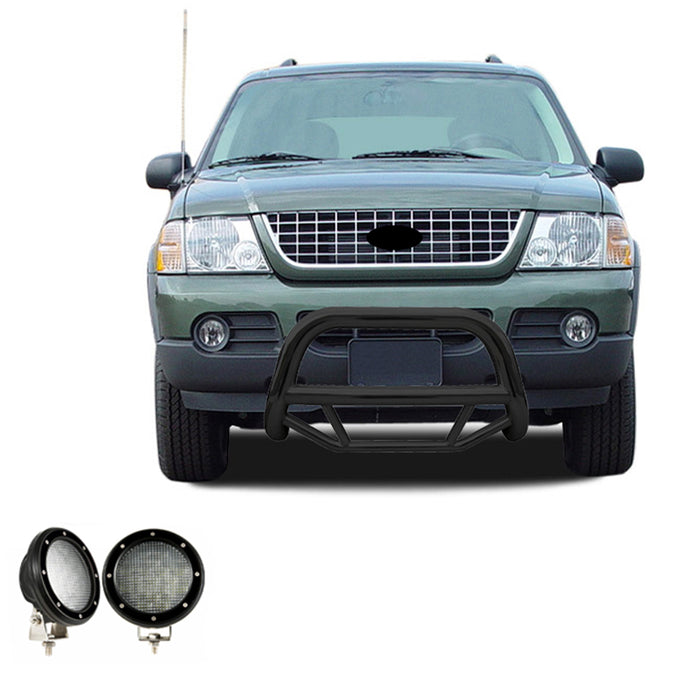 Black Horse Off Road MBB-FOB2801-PLFB Black Steel No skid plate - Truck Part Superstore