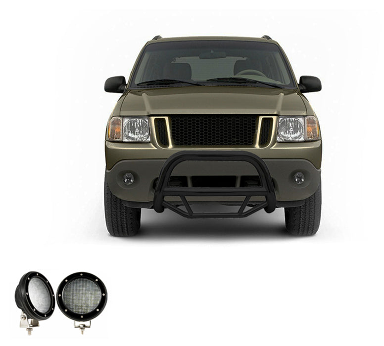 Black Horse Off Road MBB-FOB2901-PLFB Black Steel No skid plate - Truck Part Superstore