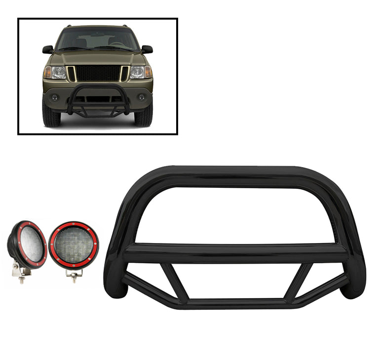 Black Horse Off Road MBB-FOB2901-PLFR Black Steel No skid plate - Truck Part Superstore