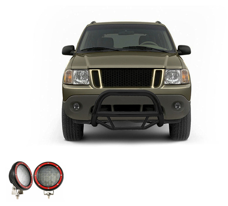 Black Horse Off Road MBB-FOB2901-PLFR Black Steel No skid plate - Truck Part Superstore