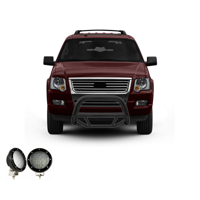 Black Horse Off Road MBB-FOC2005-PLFB Black Steel No skid plate - Truck Part Superstore