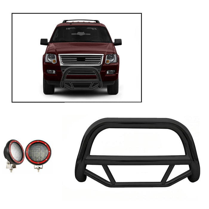 Black Horse Off Road MBB-FOC2005-PLFR Black Steel No skid plate - Truck Part Superstore