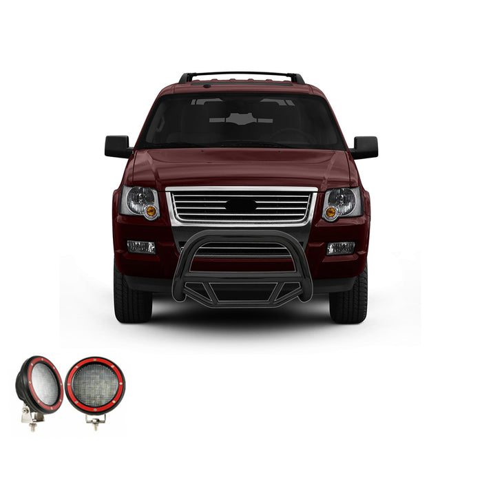 Black Horse Off Road MBB-FOC2005-PLFR Black Steel No skid plate - Truck Part Superstore
