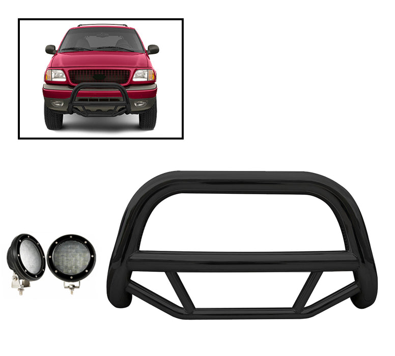 Black Horse Off Road MBB-FOC2105-PLFB Black Steel No skid plate - Truck Part Superstore