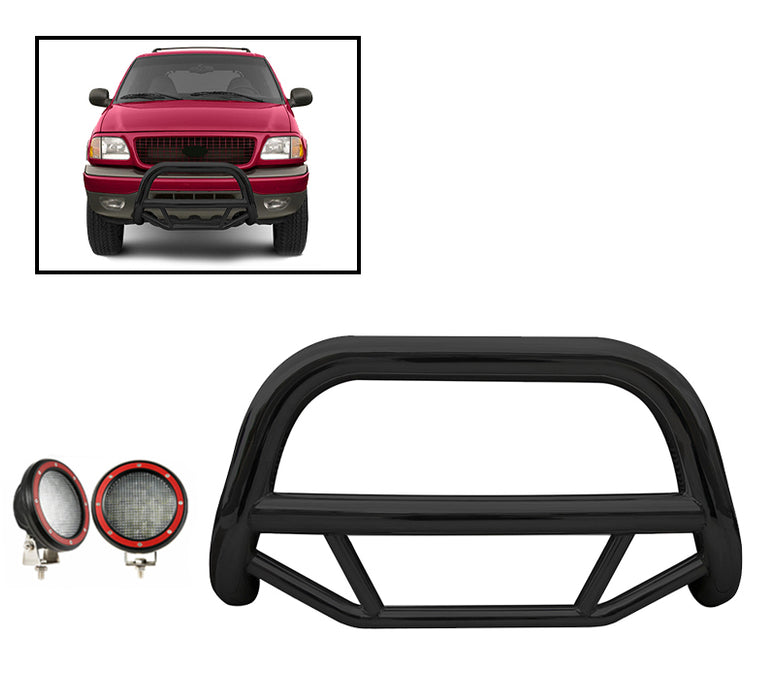 Black Horse Off Road MBB-FOC2105-PLFR Black Steel No skid plate - Truck Part Superstore