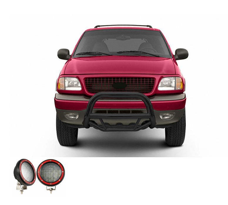 Black Horse Off Road MBB-FOC2105-PLFR Black Steel No skid plate - Truck Part Superstore