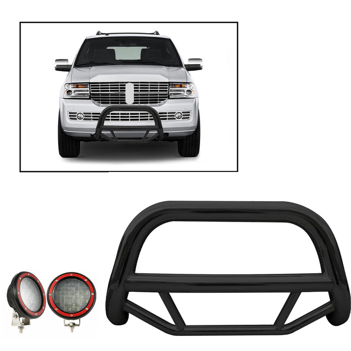 Black Horse Off Road MBB-FOE2011-PLFR Black Steel No skid plate - Truck Part Superstore