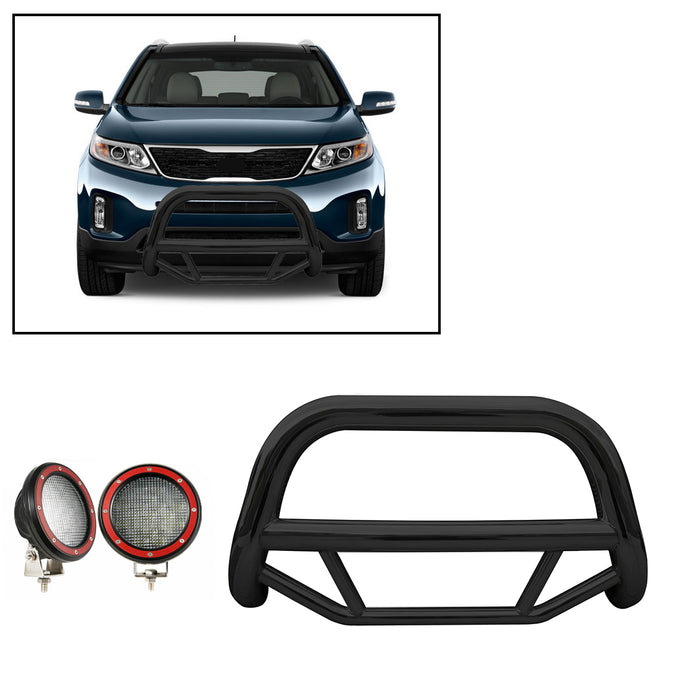 Black Horse Off Road MBB-HYB6101-PLFR Black Steel No skid plate - Truck Part Superstore