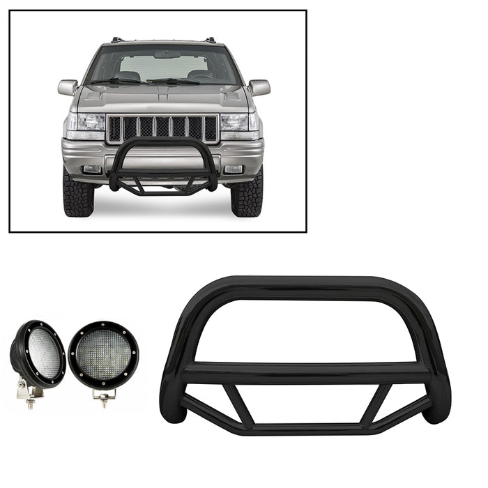 Black Horse Off Road MBB-JEB3901-PLFB Black Steel No skid plate - Truck Part Superstore
