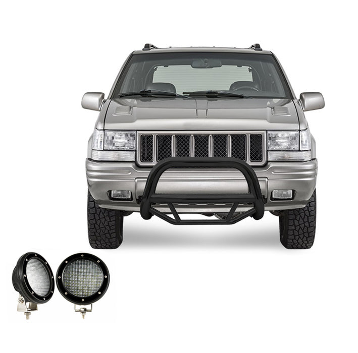 Black Horse Off Road MBB-JEB3901-PLFB Black Steel No skid plate - Truck Part Superstore