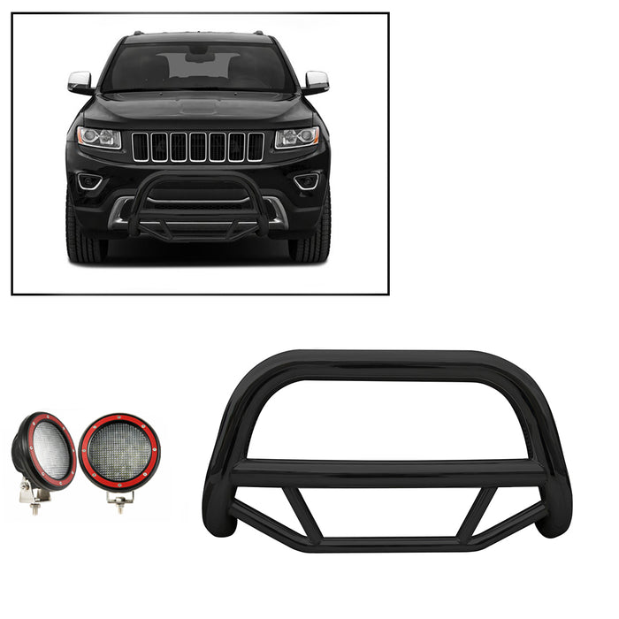 Black Horse Off Road MBB-JEB9206-PLFR Black Steel No skid plate - Truck Part Superstore