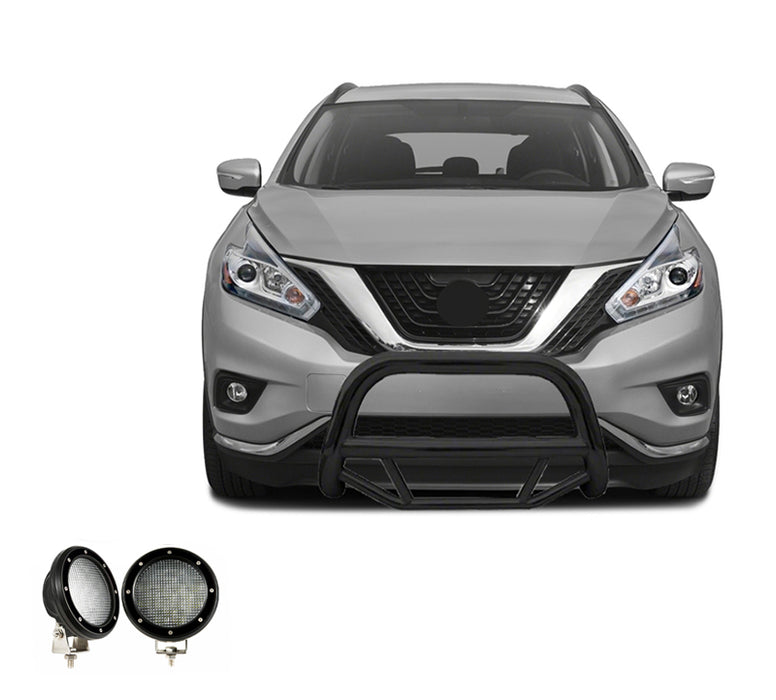 Black Horse Off Road MBB-NIA1602-PLFB Black Steel No skid plate - Truck Part Superstore