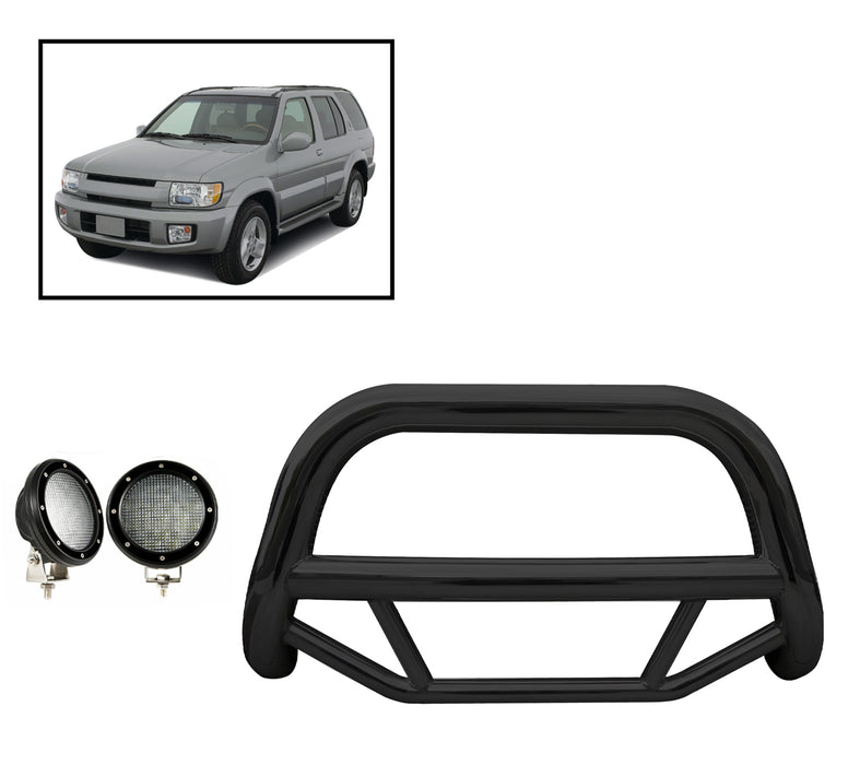 Black Horse Off Road MBB-NIB4201-PLFB Black Steel No skid plate - Truck Part Superstore