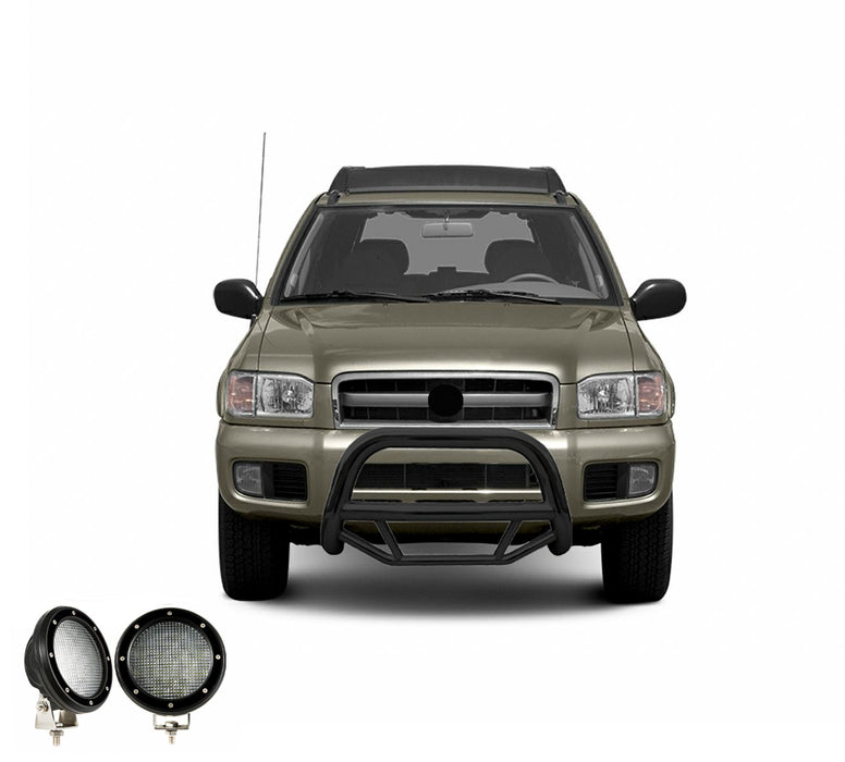 Black Horse Off Road MBB-NIB4201-PLFB Black Steel No skid plate - Truck Part Superstore