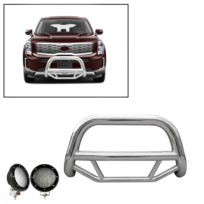 Black Horse Off Road MBS-B7502-PLFB Stainless Steel Stainless Steel No skid plate - Truck Part Superstore