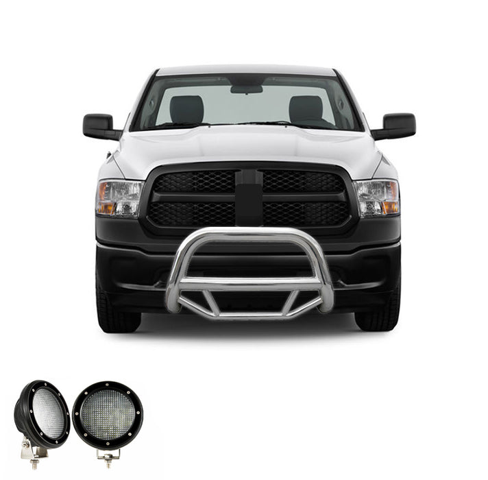 Black Horse Off Road MBS-DOE1011-PLFB Stainless Steel Stainless Steel No skid plate - Truck Part Superstore
