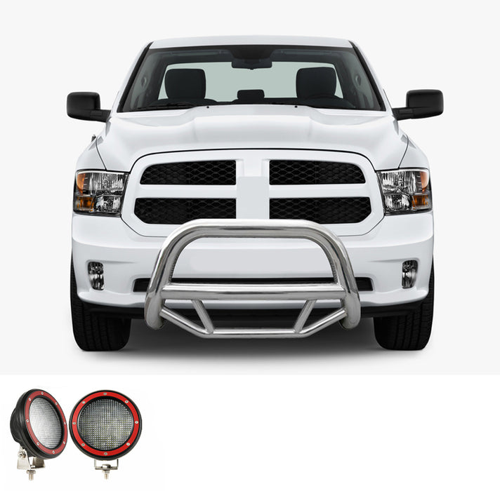 Black Horse Off Road MBS-DOE1011-PLFR Stainless Steel Stainless Steel No skid plate - Truck Part Superstore