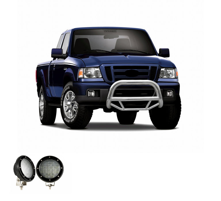 Black Horse Off Road MBS-FOB1501-PLFB Stainless Steel Stainless Steel No skid plate - Truck Part Superstore