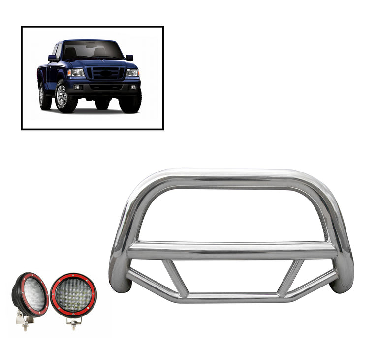 Black Horse Off Road MBS-FOB1501-PLFR Stainless Steel Stainless Steel No skid plate - Truck Part Superstore