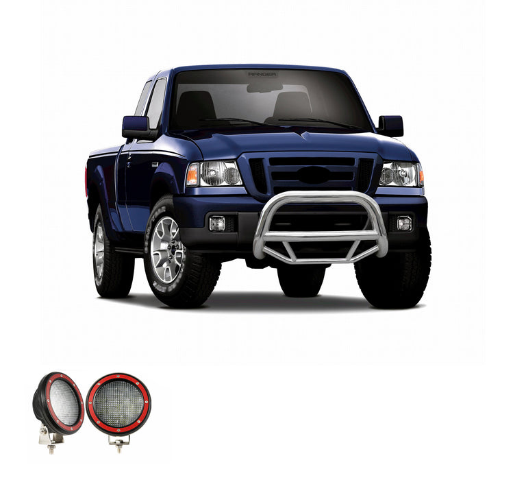 Black Horse Off Road MBS-FOB1501-PLFR Stainless Steel Stainless Steel No skid plate - Truck Part Superstore