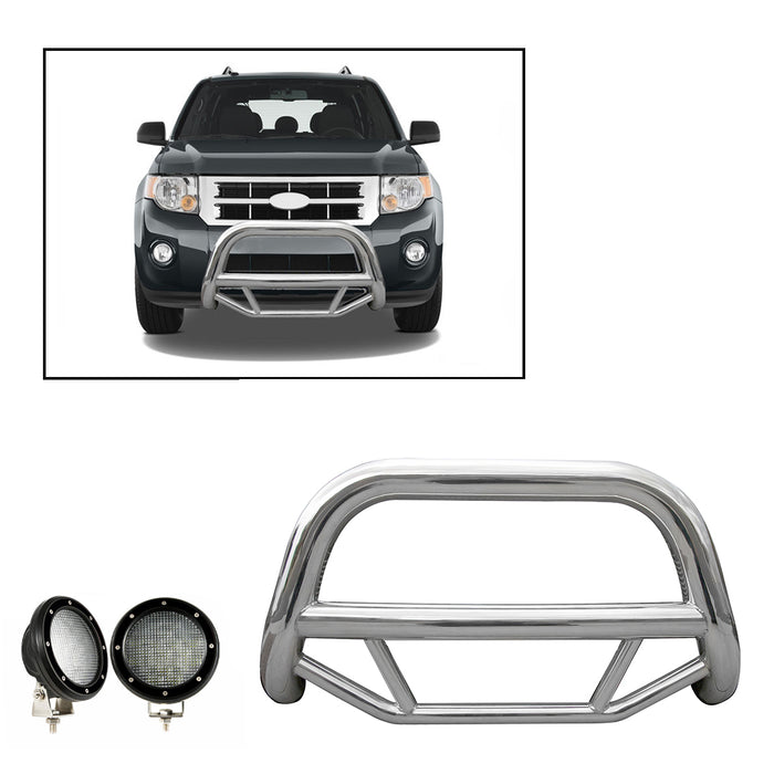 Black Horse Off Road MBS-FOB2601-PLFB Stainless Steel Stainless Steel No skid plate - Truck Part Superstore