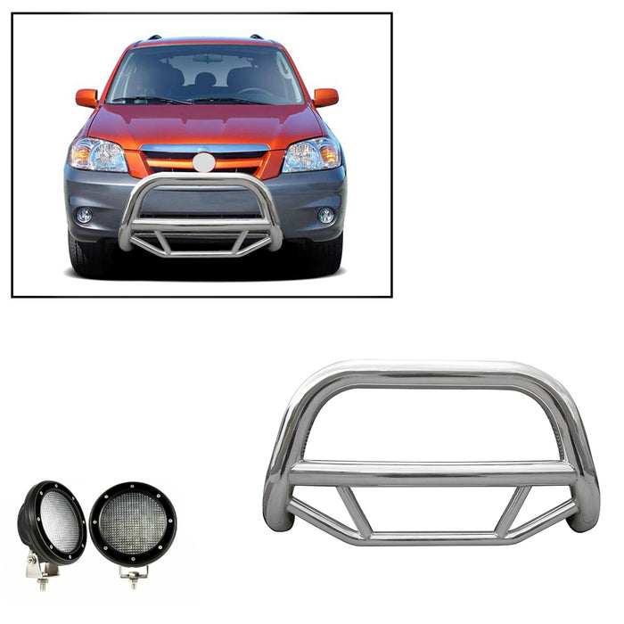 Black Horse Off Road MBS-FOB2601-PLFB Stainless Steel Stainless Steel No skid plate - Truck Part Superstore