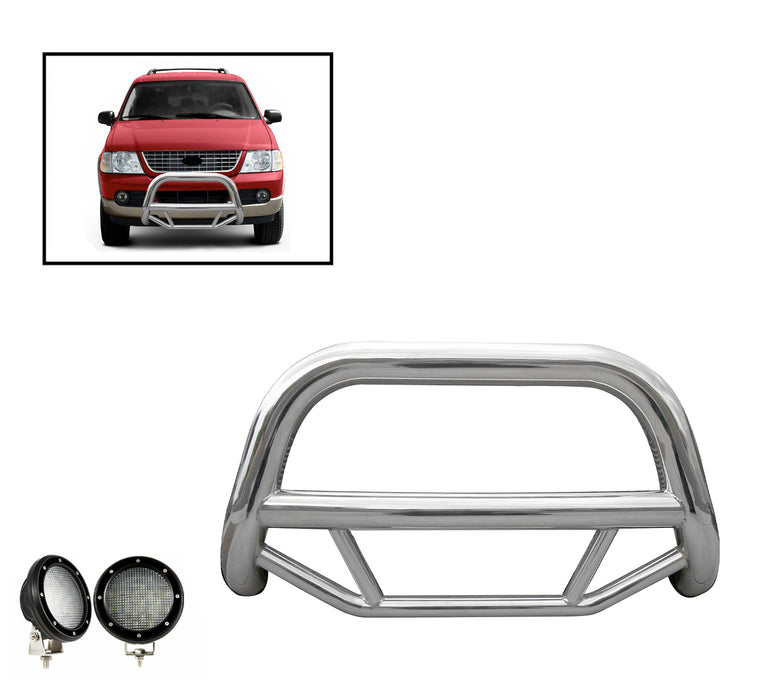 Black Horse Off Road MBS-FOB2901-PLFB Stainless Steel Stainless Steel No skid plate - Truck Part Superstore