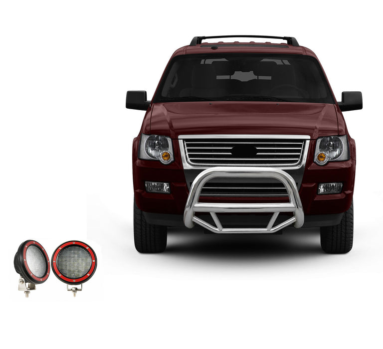 Black Horse Off Road MBS-FOC2005-PLFR Stainless Steel Stainless Steel No skid plate - Truck Part Superstore