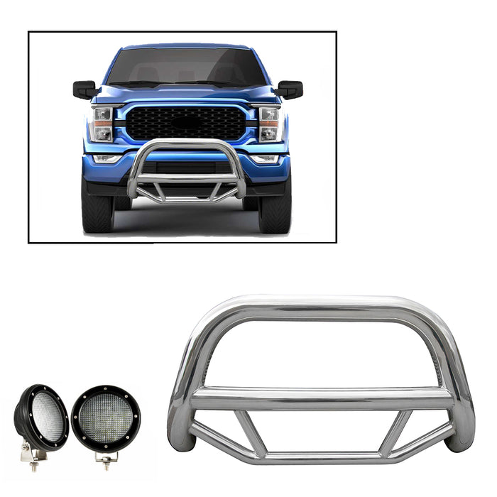 Black Horse Off Road MBS-FOE2011-PLFB Stainless Steel Stainless Steel No skid plate - Truck Part Superstore