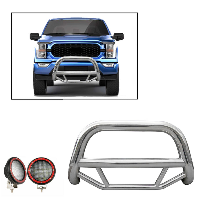 Black Horse Off Road MBS-FOE2011-PLFR Stainless Steel Stainless Steel No skid plate - Truck Part Superstore