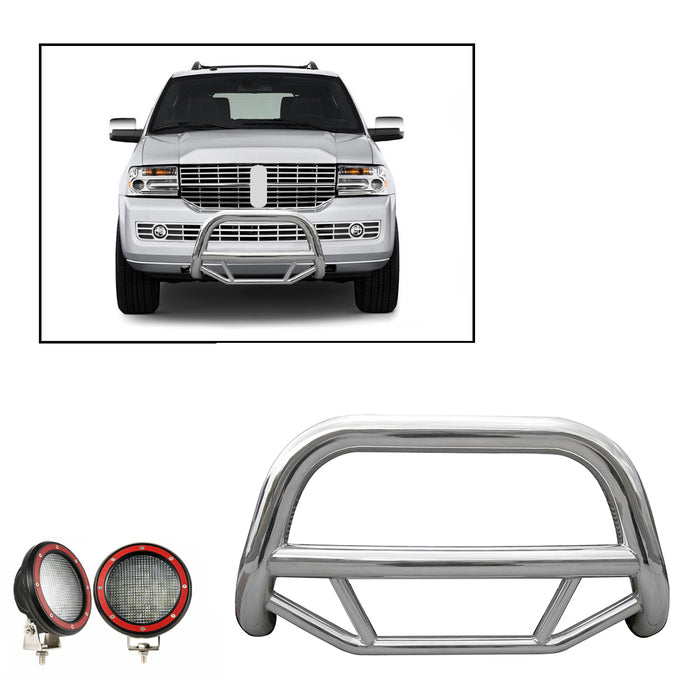 Black Horse Off Road MBS-FOE2011-PLFR Stainless Steel Stainless Steel No skid plate - Truck Part Superstore