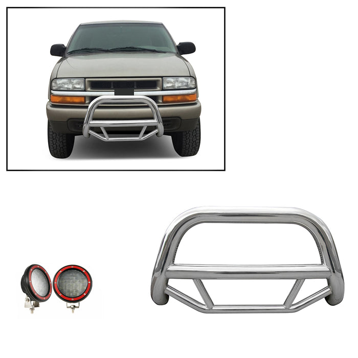 Black Horse Off Road MBS-GMB1701-PLFR Stainless Steel Stainless Steel No skid plate - Truck Part Superstore