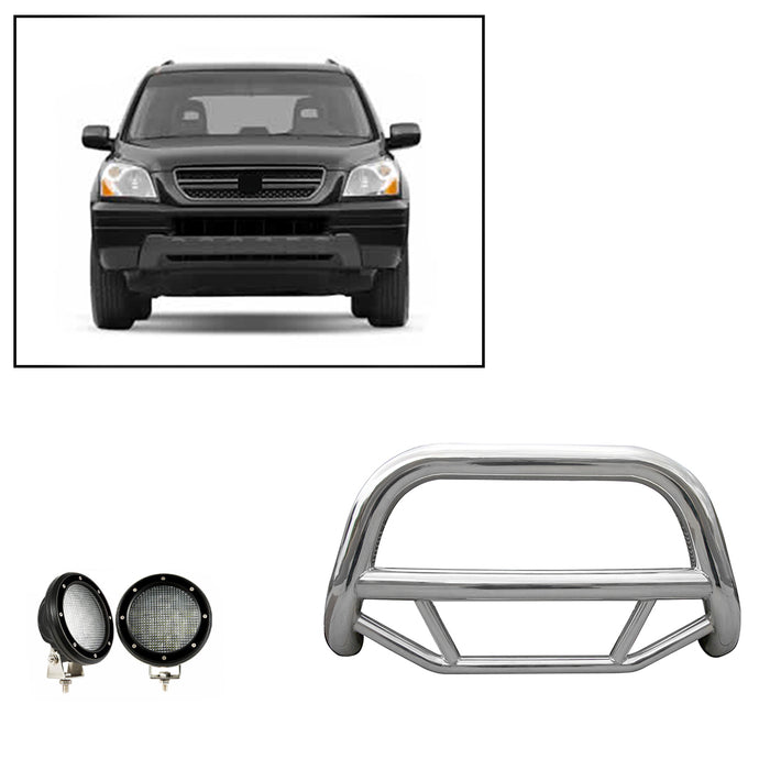 Black Horse Off Road MBS-HOC5005-PLFB Stainless Steel Stainless Steel No skid plate - Truck Part Superstore