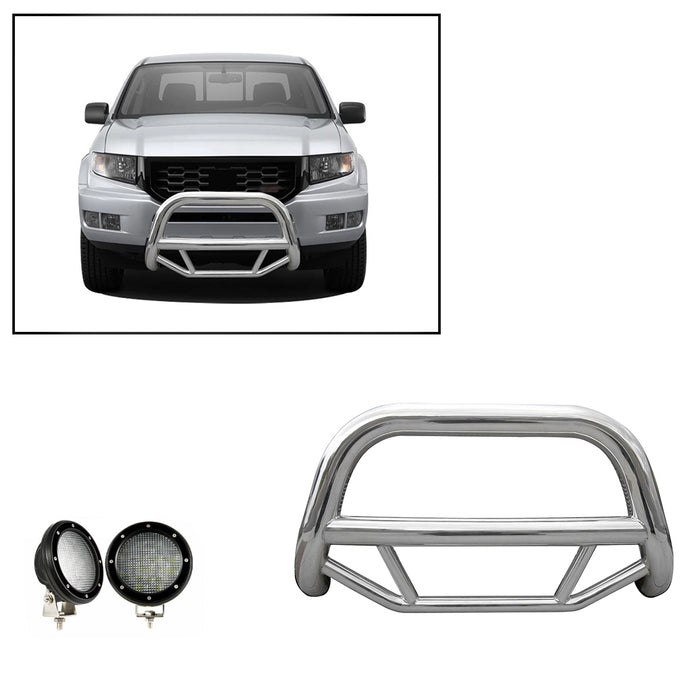 Black Horse Off Road MBS-HOC5005-PLFB Stainless Steel Stainless Steel No skid plate - Truck Part Superstore