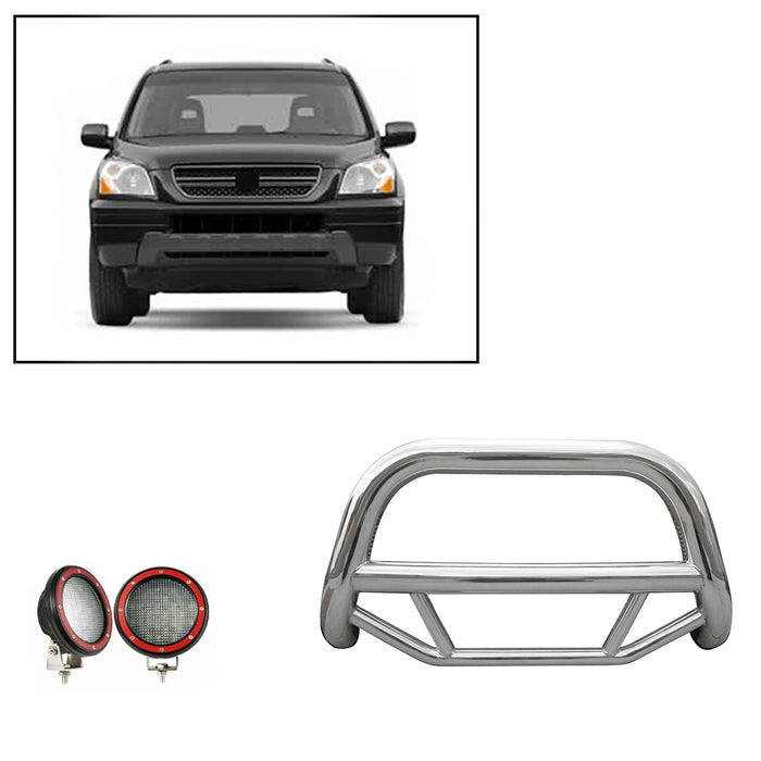 Black Horse Off Road MBS-HOC5005-PLFR Stainless Steel Stainless Steel No skid plate - Truck Part Superstore