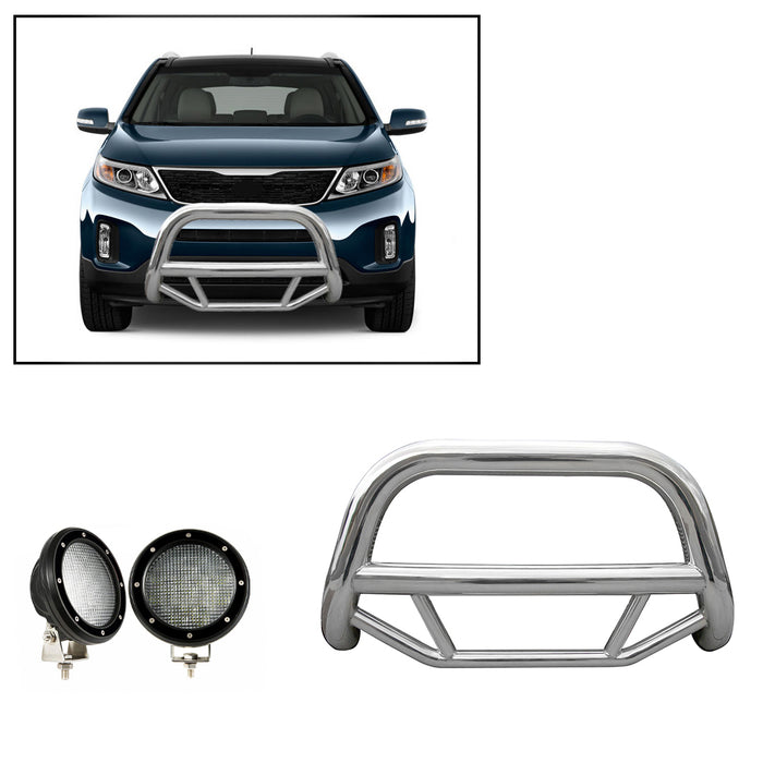 Black Horse Off Road MBS-HYB6101-PLFB Stainless Steel Stainless Steel No skid plate - Truck Part Superstore