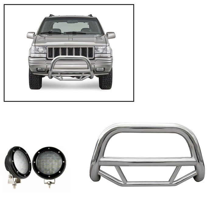 Black Horse Off Road MBS-JEB3901-PLFB Stainless Steel Stainless Steel No skid plate - Truck Part Superstore