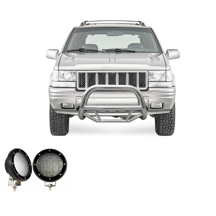 Black Horse Off Road MBS-JEB3901-PLFB Stainless Steel Stainless Steel No skid plate - Truck Part Superstore