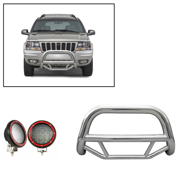 Black Horse Off Road MBS-JEB4001-PLFR Stainless Steel Stainless Steel No skid plate - Truck Part Superstore