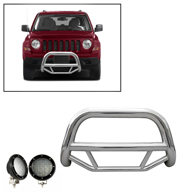 Black Horse Off Road MBS-JEB9001-PLFB Stainless Steel Stainless Steel No skid plate - Truck Part Superstore