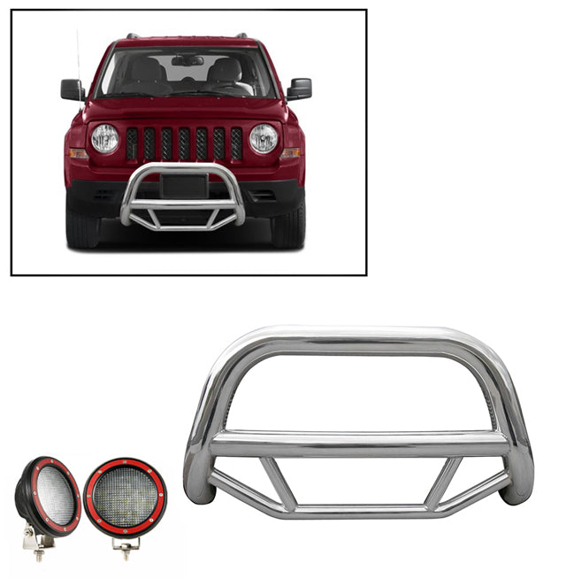 Black Horse Off Road MBS-JEB9001-PLFR Stainless Steel Stainless Steel No skid plate - Truck Part Superstore