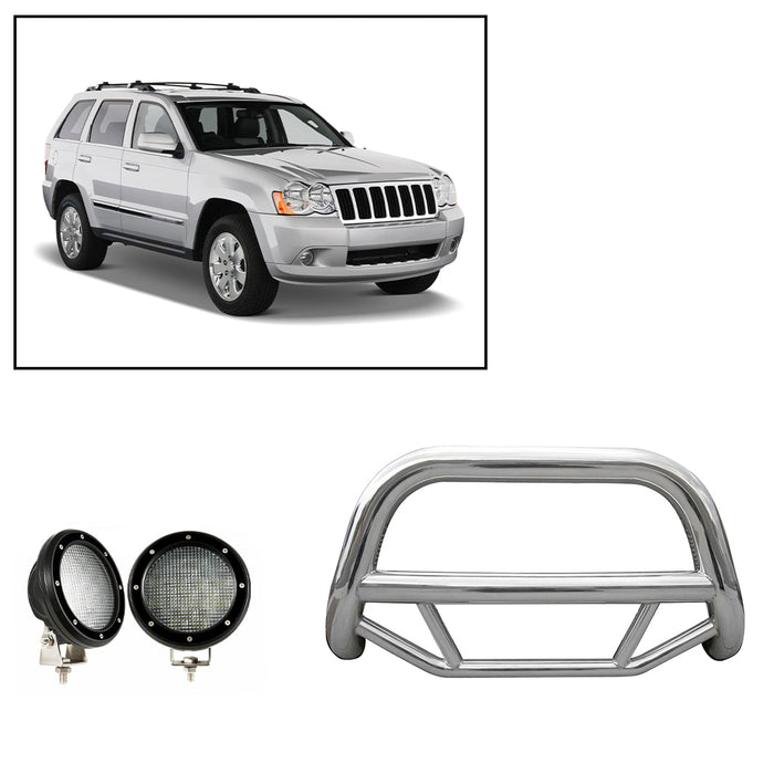 Black Horse Off Road MBS-JEB9106-PLFB Stainless Steel Stainless Steel No skid plate - Truck Part Superstore