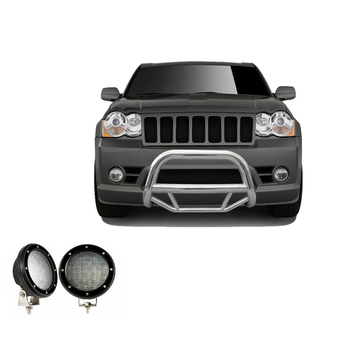 Black Horse Off Road MBS-JEB9106-PLFB Stainless Steel Stainless Steel No skid plate - Truck Part Superstore