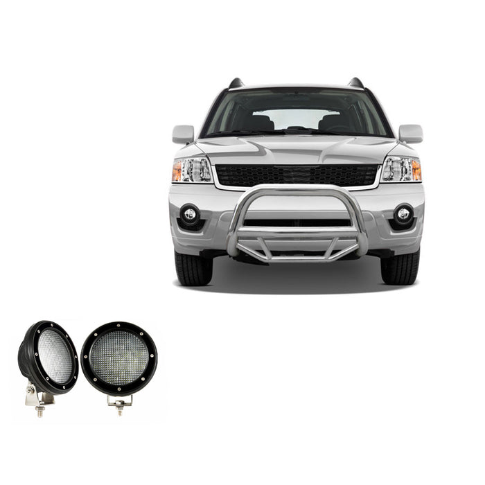 Black Horse Off Road MBS-MIB8001-PLFB Stainless Steel Stainless Steel No skid plate - Truck Part Superstore