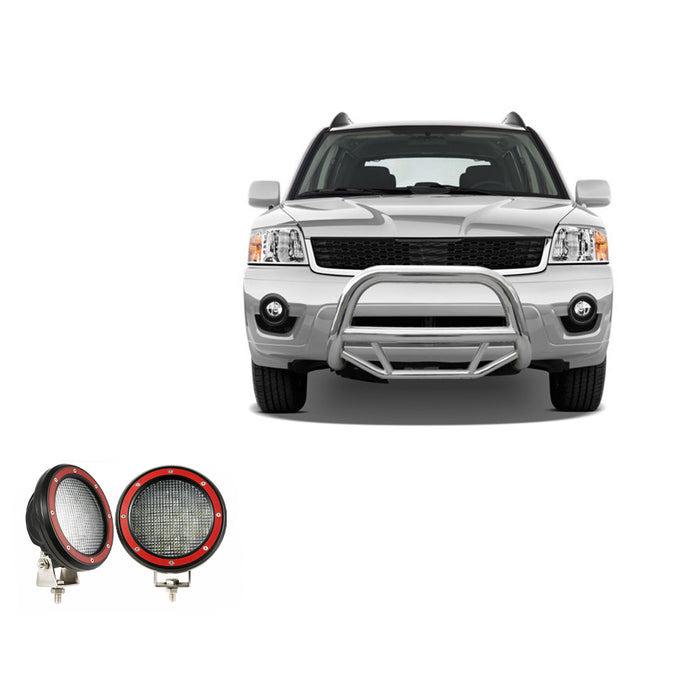 Black Horse Off Road MBS-MIB8001-PLFR Stainless Steel Stainless Steel No skid plate - Truck Part Superstore