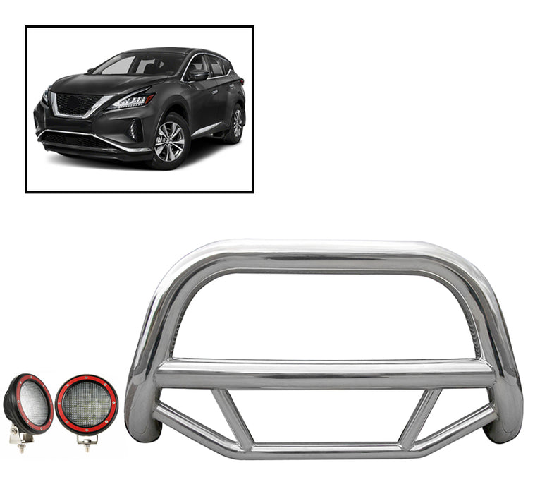Black Horse Off Road MBS-NIA1602-PLFR Stainless Steel Stainless Steel No skid plate - Truck Part Superstore