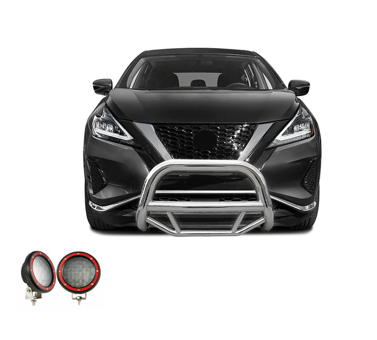 Black Horse Off Road MBS-NIA1602-PLFR Stainless Steel Stainless Steel No skid plate - Truck Part Superstore