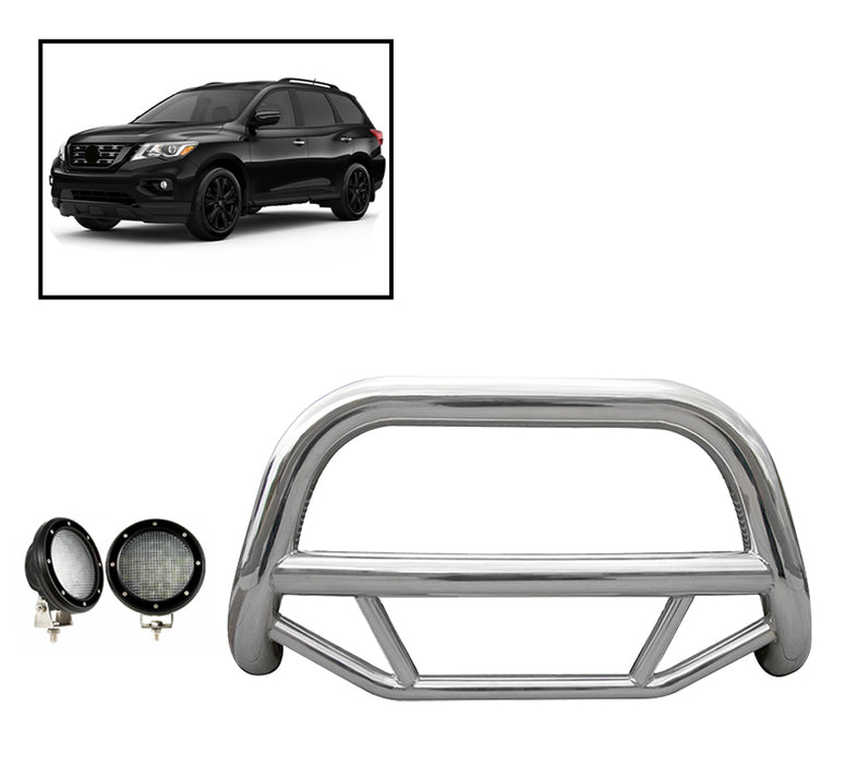 Black Horse Off Road MBS-NIA1802-PLFB Stainless Steel Stainless Steel No skid plate - Truck Part Superstore