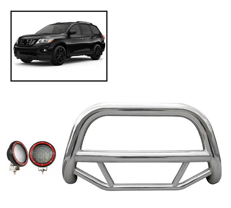 Black Horse Off Road MBS-NIA1802-PLFR Stainless Steel Stainless Steel No skid plate - Truck Part Superstore