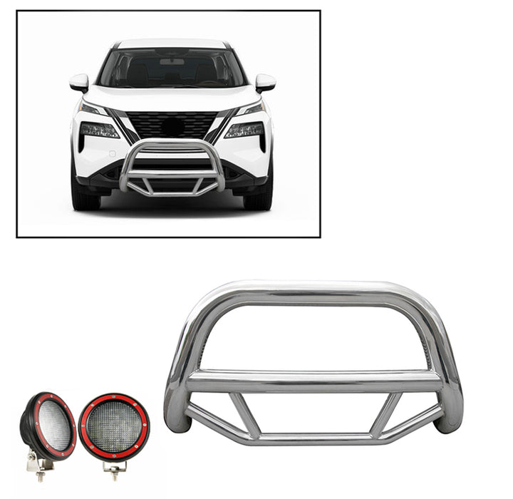 Black Horse Off Road MBS-NIA902-PLFR Stainless Steel Stainless Steel No skid plate - Truck Part Superstore